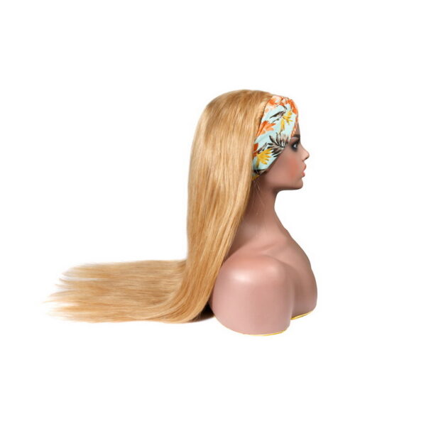 Colored Wig #8 #27 Color Straight Human Hair Headband Wig - Image 5